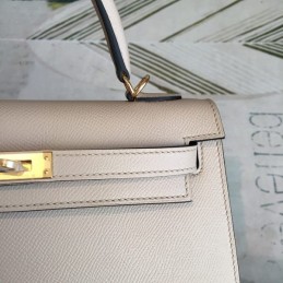 Replica Hermes Tan Kelly 25 Textured Leather Bag