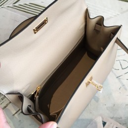 Replica Hermes Tan Kelly 25 Textured Leather Bag