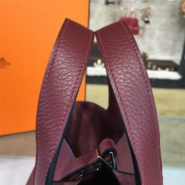 Replica Hermes Burgundy Picotin Lock 13 Bag
