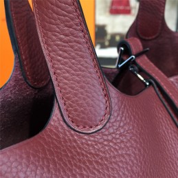 Replica Hermes Burgundy Picotin Lock 13 Bag