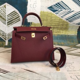 Replica Hermes Burgundy Kelly 25 Bag