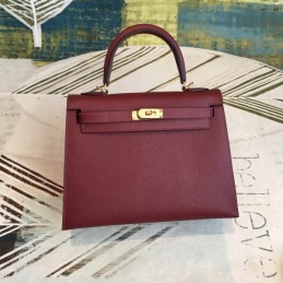 Replica Hermes Burgundy Kelly 25 Bag