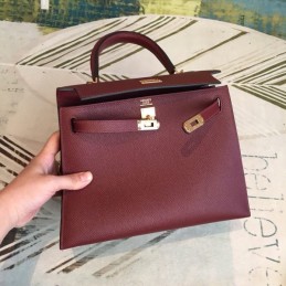 Replica Hermes Burgundy Kelly 25 Bag
