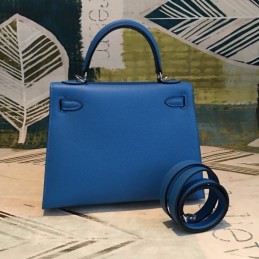 Replica Hermes Blue Tan Kelly 25 Bag