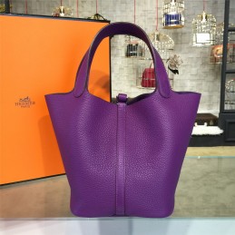 Replica Hermes Purple Picotin Lock 13 Bag