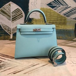 Replica Hermes Tan Teal Kelly 25 Bag