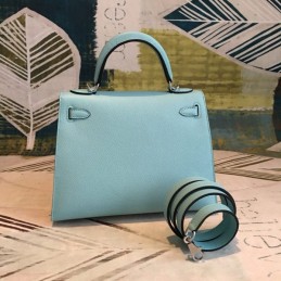 Replica Hermes Tan Teal Kelly 25 Bag