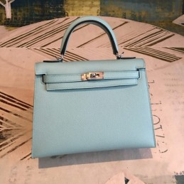 Replica Hermes Tan Teal Kelly 25 Bag