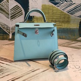 Replica Hermes Tan Teal Kelly 25 Bag