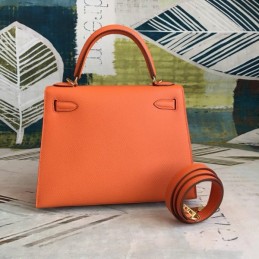 Replica Hermes Orange Kelly 25 Bag