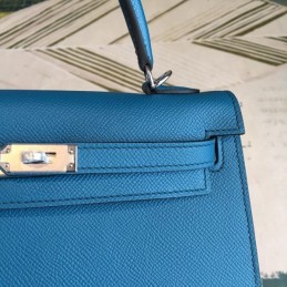 Replica Hermes Teal Kelly 25 Gold Hardware Bag