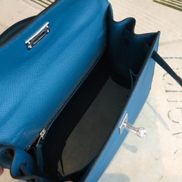 Replica Hermes Teal Kelly 25 Gold Hardware Bag