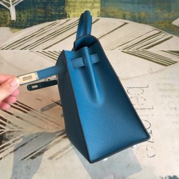 Replica Hermes Teal Kelly 25 Gold Hardware Bag