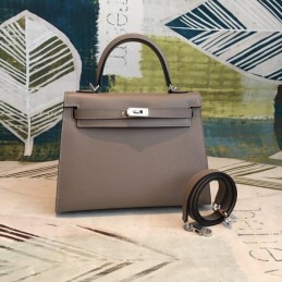 Replica Hermes Taupe Kelly 25 Palladium Hardware Bag
