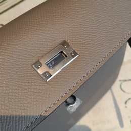 Replica Hermes Taupe Kelly 25 Palladium Hardware Bag
