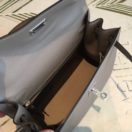 Replica Hermes Taupe Kelly 25 Palladium Hardware Bag