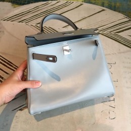 Replica Hermes Light Gray Kelly 28 Bag