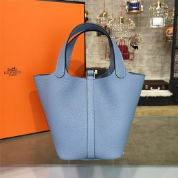 Replica Hermes Light Blue Picotin Lock 13 Bag