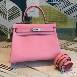 Replica Hermes Pink Kelly 28 Bag