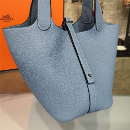 Replica Hermes Light Blue Picotin Lock 13 Bag