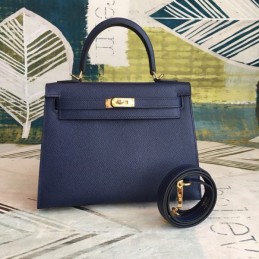 Replica Hermes Blue Kelly 28 Bag