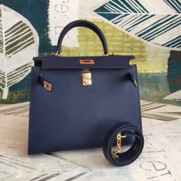 Replica Hermes Blue Kelly 28 Bag