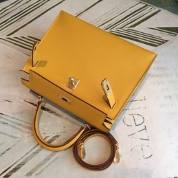 Replica Hermes Yellow Kelly 28 Gold Hardware Bag