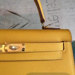 Replica Hermes Yellow Kelly 28 Gold Hardware Bag