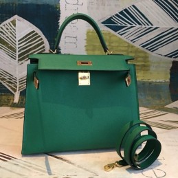 Replica Hermes Teal Kelly 28 Smooth Leather Bag