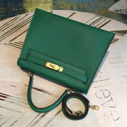 Replica Hermes Teal Kelly 28 Smooth Leather Bag