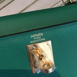 Replica Hermes Teal Kelly 28 Smooth Leather Bag