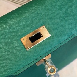 Replica Hermes Teal Kelly 28 Smooth Leather Bag