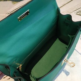 Replica Hermes Teal Kelly 28 Smooth Leather Bag