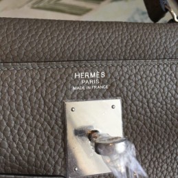 Replica Hermes Gray Kelly 28 Smooth Leather Bag