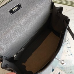 Replica Hermes Gray Kelly 28 Smooth Leather Bag