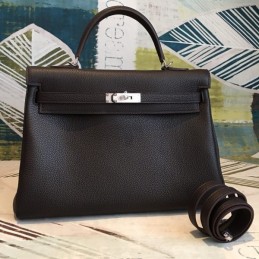 Replica Hermes Black Kelly 35 Bag