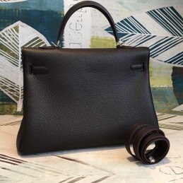 Replica Hermes Black Kelly 35 Bag
