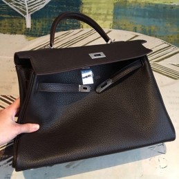 Replica Hermes Black Kelly 35 Bag