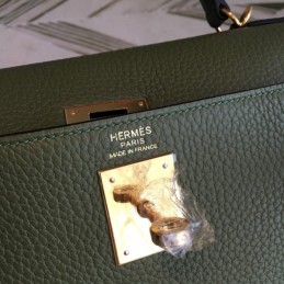 Replica Hermes Olive Green Kelly 32 Shoulder Strap Bag