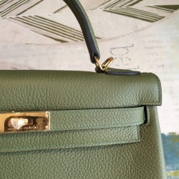 Replica Hermes Olive Green Kelly 32 Shoulder Strap Bag