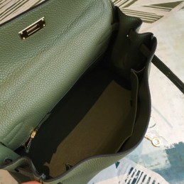 Replica Hermes Olive Green Kelly 32 Shoulder Strap Bag