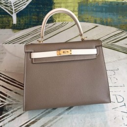 Replica Hermes Tan Kelly 25 Shoulder Strap Gold Hardware Bag