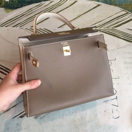 Replica Hermes Tan Kelly 25 Shoulder Strap Gold Hardware Bag