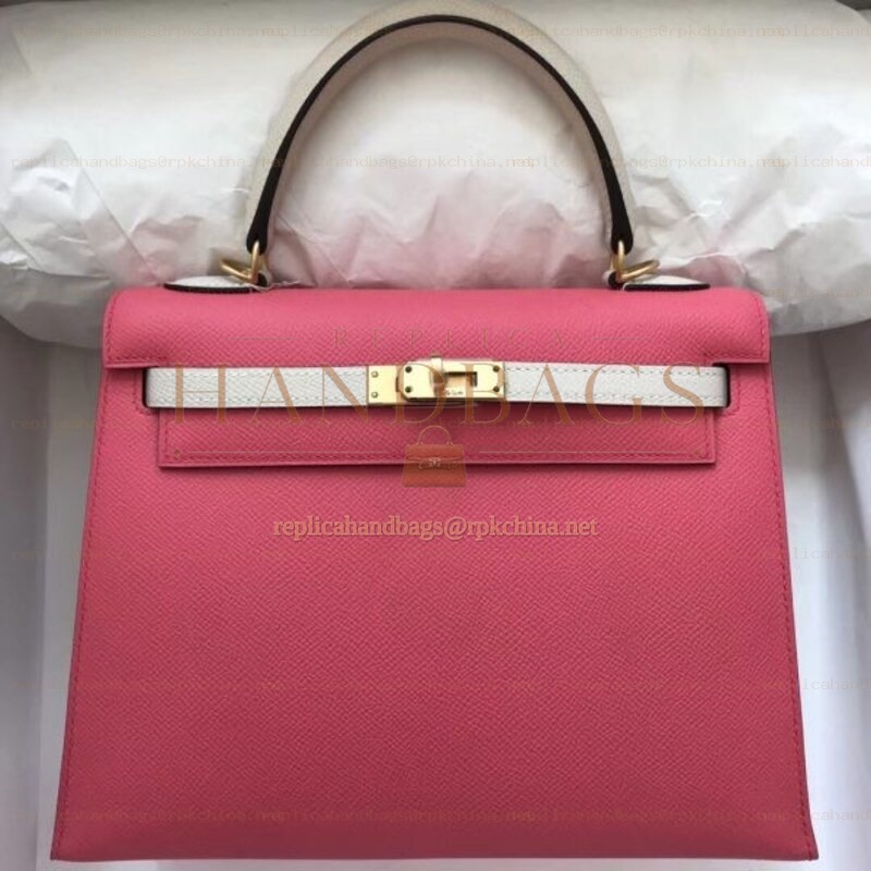 Replica Hermes Red Kelly 25 Gold Hardware Bag