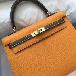 Replica Hermes Tan Kelly 25 Contrast Stitch Bag