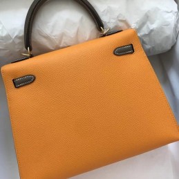 Replica Hermes Tan Kelly 25 Contrast Stitch Bag
