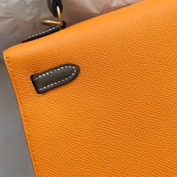 Replica Hermes Tan Kelly 25 Contrast Stitch Bag