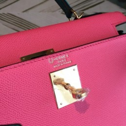 Replica Hermes Pink Teal Kelly 25 Gold Hardware Bag