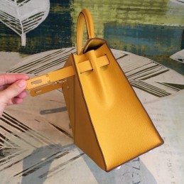 Replica Hermes Yellow Kelly 25 Gold Hardware Bag