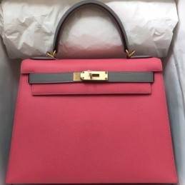 Replica Hermes Red Kelly 28 Smooth Leather Bag
